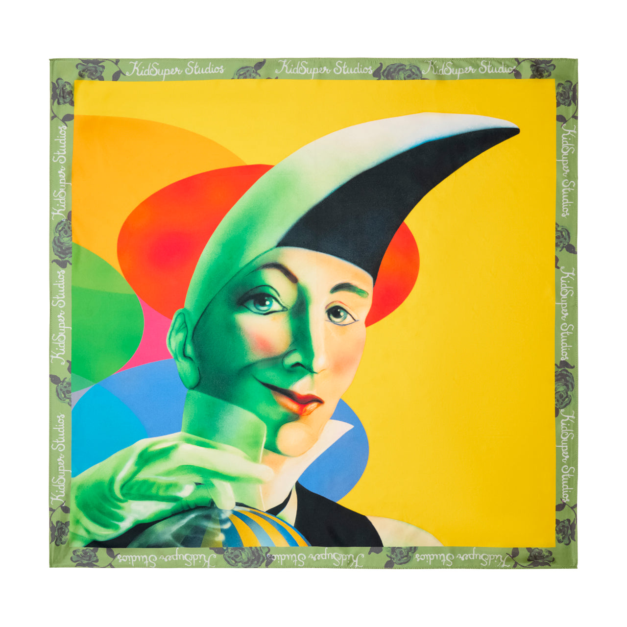 Green Man CDS Silk Scarf [Multi]